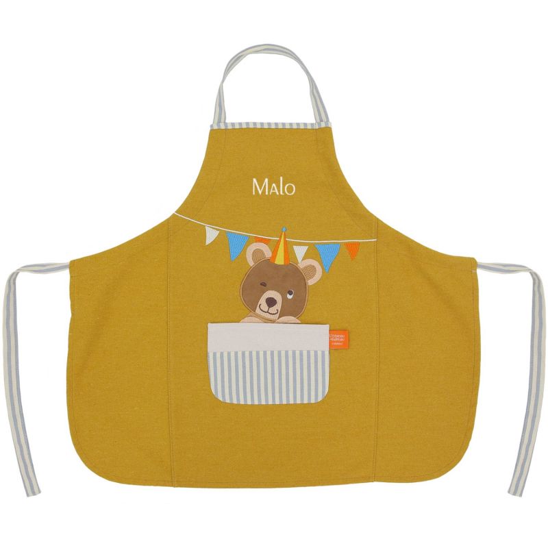 Tablier Les Copains d'abord Ours personnalisable (2-6 ans) L'oiseau bateau Produit 1