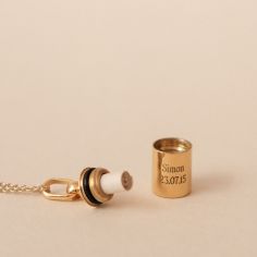 Collier Mon Petit Secret personnalisable (plaqué or jaune) - Mon Petit Poids