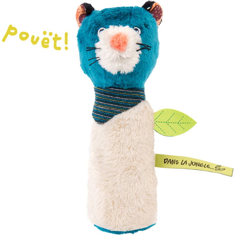 Hochet pouët Zimba la panthère Dans la Jungle (17 cm) Moulin Roty