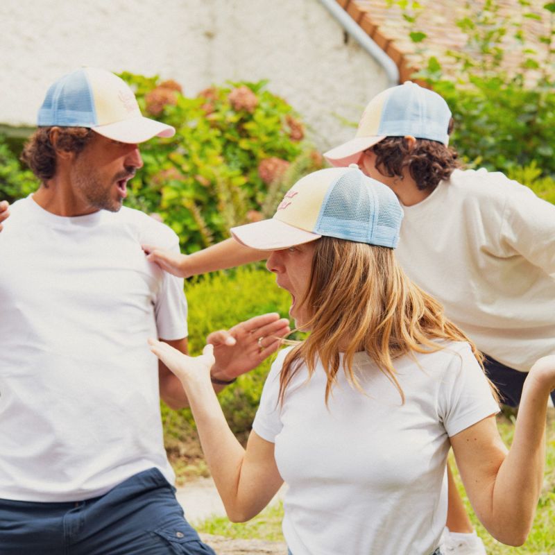 Casquette enfant trucker Summer Forever rose, jaune et bleu (7-12 ans) Chamaye Ambiance 2