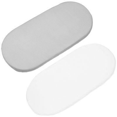 Lot de 2 draps housses pour nacelle Little Bloom Vichy Gris