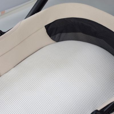 Lot de 2 draps housses pour nacelle Little Bloom Vichy Gris