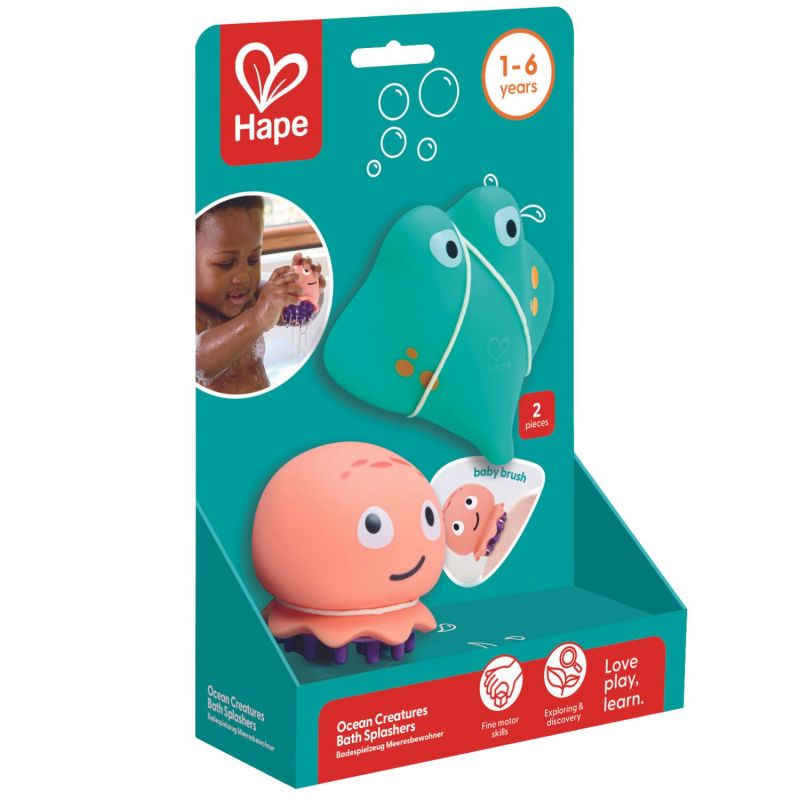 Set de 2 jouets de bain Animaux marins Hape Packaging 8