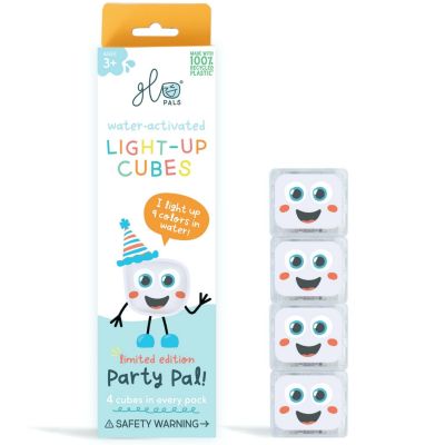 4 cubes lumineux Party Pal blanc  par Glo Pals