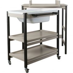 Table à langer avec baignoire Smart Stone-Eboni - Quax