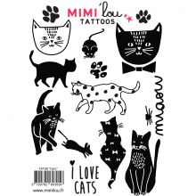 Tatouages éphémères Chats (15 motifs)  par Mimi'lou