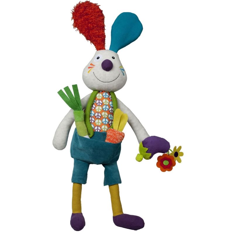 Jeff le lapin d'activités La Happy Farm (45 cm) Ebulobo