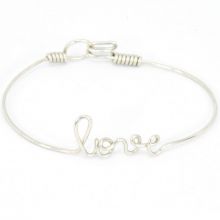 Bracelet Love en fil d'argent 925° (16 cm)  par Hava et ses secrets