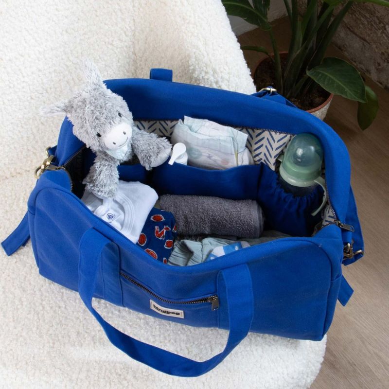 Sac à langer Basile Bleu électrique Hindbag Ambiance 2
