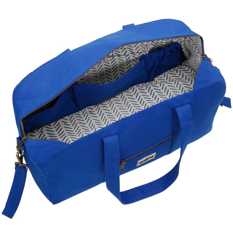 Sac à langer Basile Bleu électrique Hindbag Produit ouvert 4