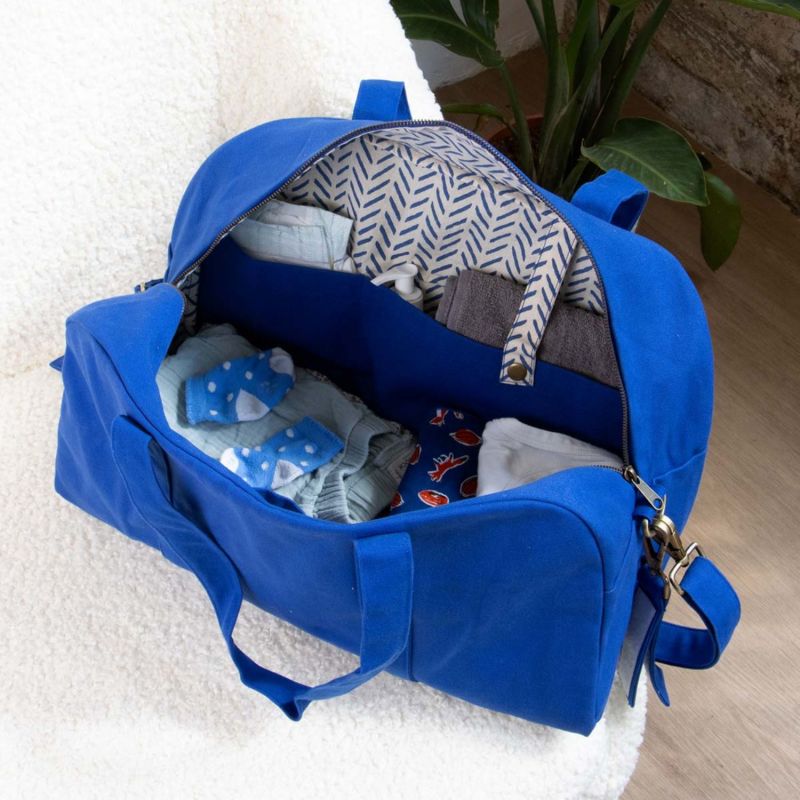 Sac à langer Basile Bleu électrique Hindbag Ambiance 6