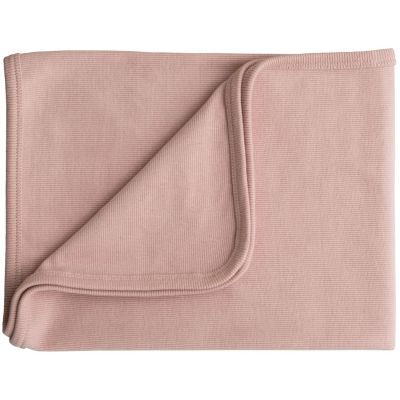 Couverture bébé côtelée Blush (90 x 90 cm)  par Mushie