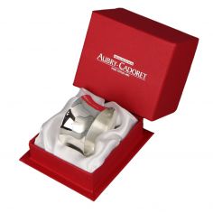 Rond de serviette Uni personnalisable (métal argenté) - Aubry-Cadoret