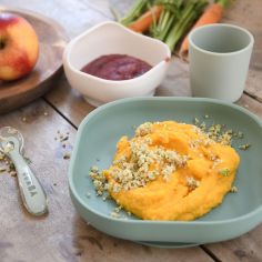 Coffret repas silicone Vert sauge et Vert de gris (4 pièces)