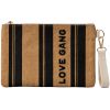 Pochette Kira Love Gang rayures camel Zakuw Produit 2