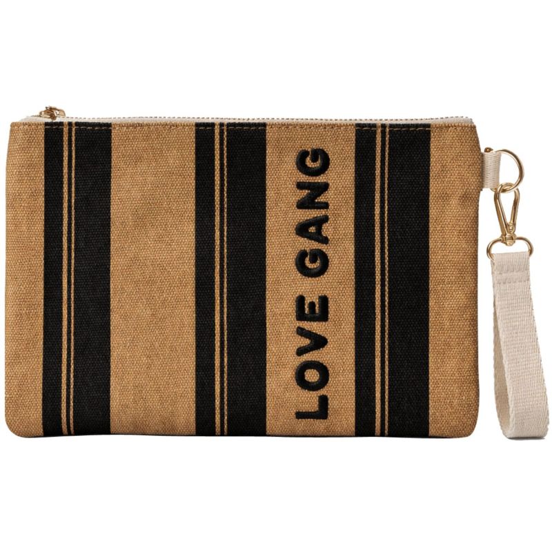 Pochette Kira Love Gang rayures camel Zakuw Produit 2