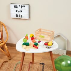 Maxi set de fruits et légumes en bois à découper