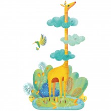 Toise adhésive Ambiance Tropicale by Leïla Brient Girafe (75 x 126,5 cm)  par Lilipinso