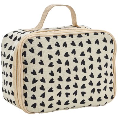 Sac à goûter isotherme Cœurs Ecru