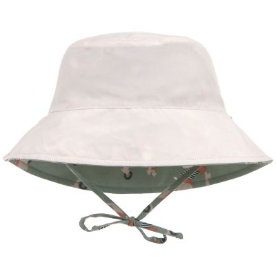 Chapeau réversible anti-UV Scooter et Chien vert (3-6 mois)