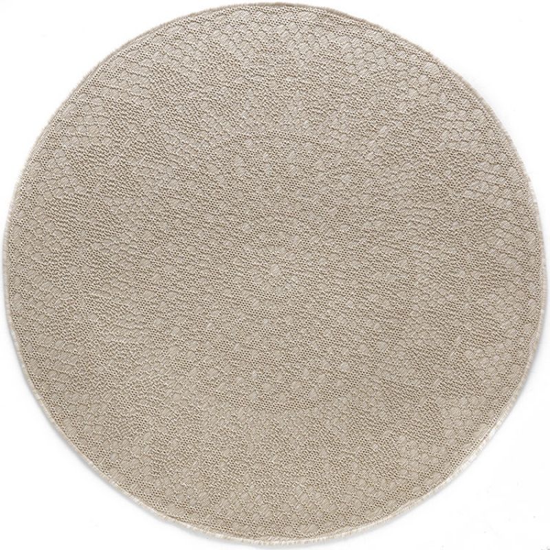 Tapis rond Crochet Ivoire (135 cm) AFKliving