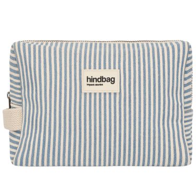 Trousse de toilette Leon Rayures Fines Bleu Hindbag