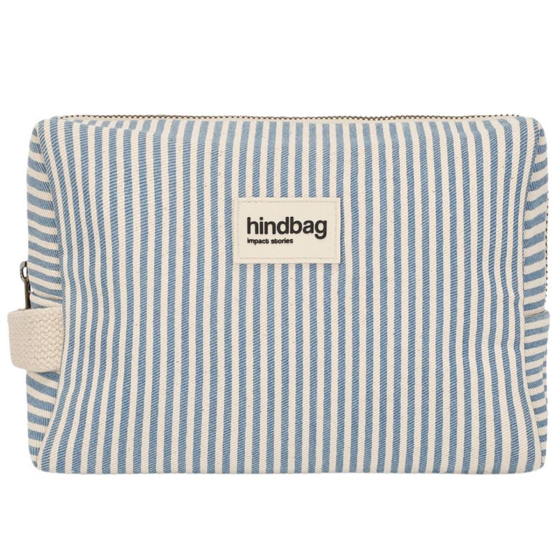 Trousse de toilette Leon Rayures Fines Bleu Hindbag Produit 1