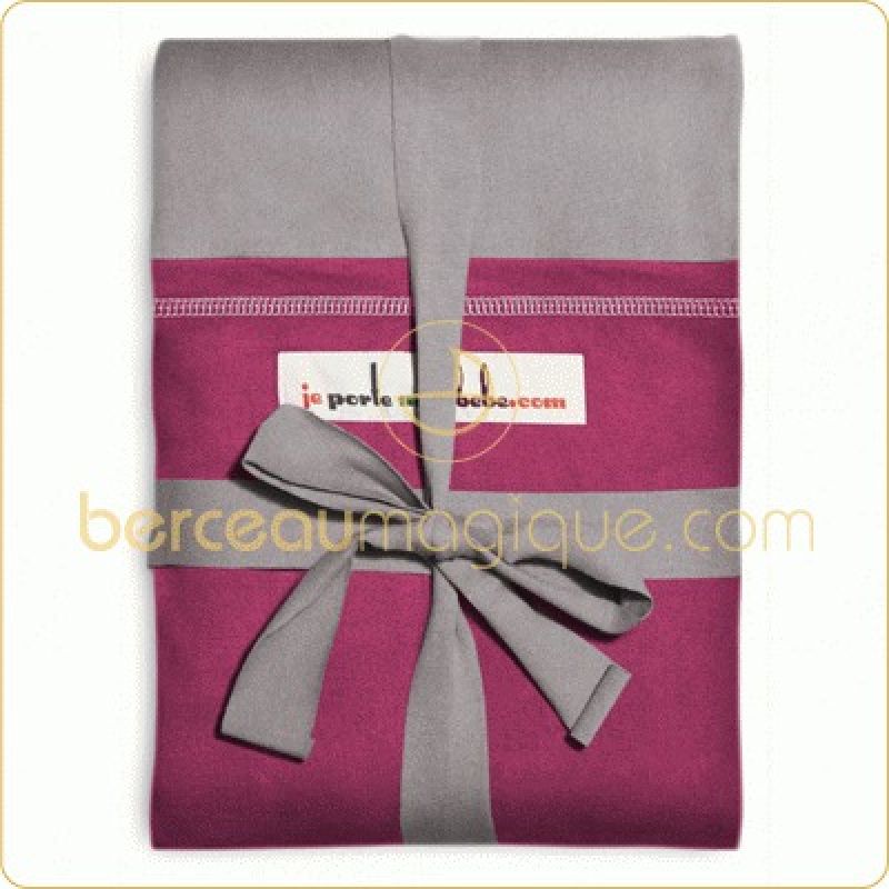 Echarpe de portage grise poche fuchsia (COURTE)  Love Radius