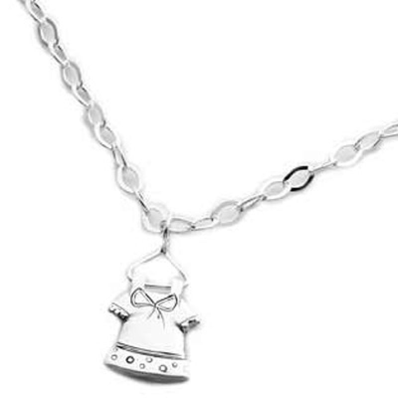Collier enfant pendentif robe (argent 925° rhodié) Daniel Crégut