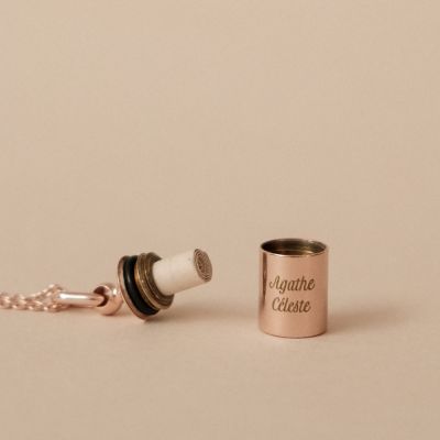 Collier Mon Petit Secret enfant personnalisable (plaqué or rose) Mon Petit Poids