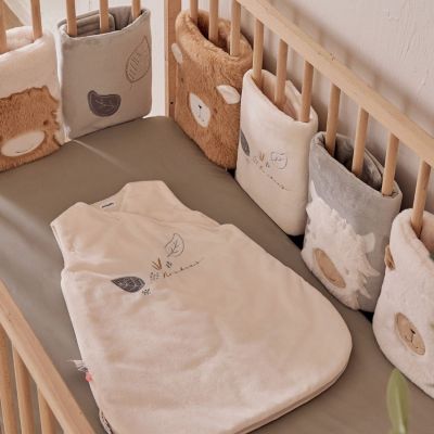 Gigoteuse écrue brodée en Veloudoux (50 cm)