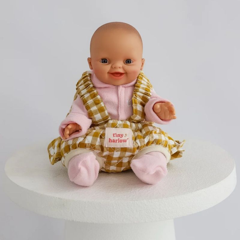 Porte bébé pour poupée Vichy Camel Tiny Harlow Ambiance 2