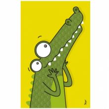 Tableau crocodile (14 x 22 cm)  par Série-Golo