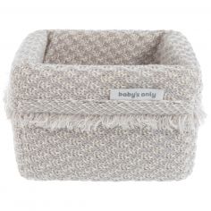 Panier de toilette Happiness Urban Taupe-Ecru (18 x 18 cm) - Baby's Only