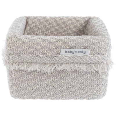 Panier de toilette Happiness Urban Taupe/Ecru (18 x 18 cm)  par Baby's Only