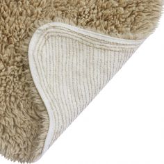 Tapis en laine Woolly Sheep beige (110 x 75 cm)