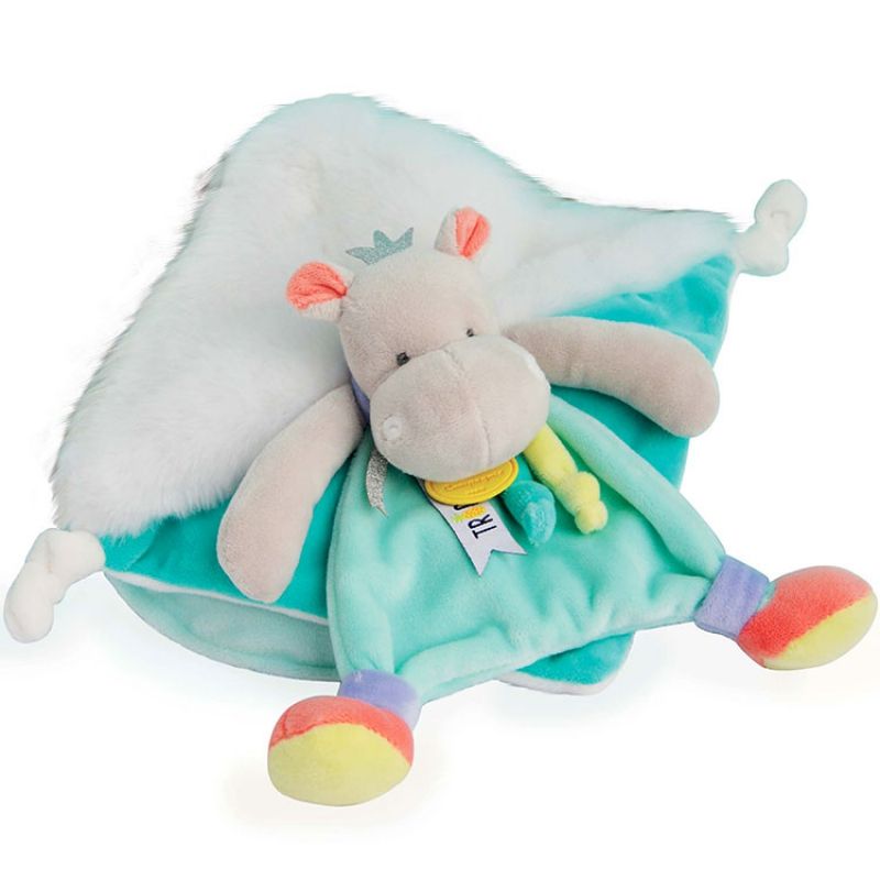Doudou plat Tropi'cool Hippopotame (20 cm) Doudou et Compagnie