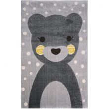 Tapis enfant Otto ours gris (100 x 150 cm)  par Nattiot