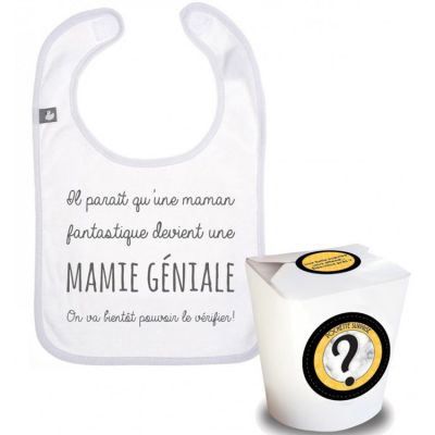 Pochette Surprise Annonce De Grossesse Bavoir Une Mamie