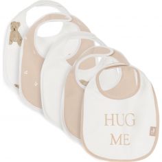 Lot de 5 bavoirs imperméables Teddy Bear - Jollein