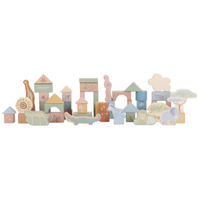 Blocs de construction en bois Safari Friends