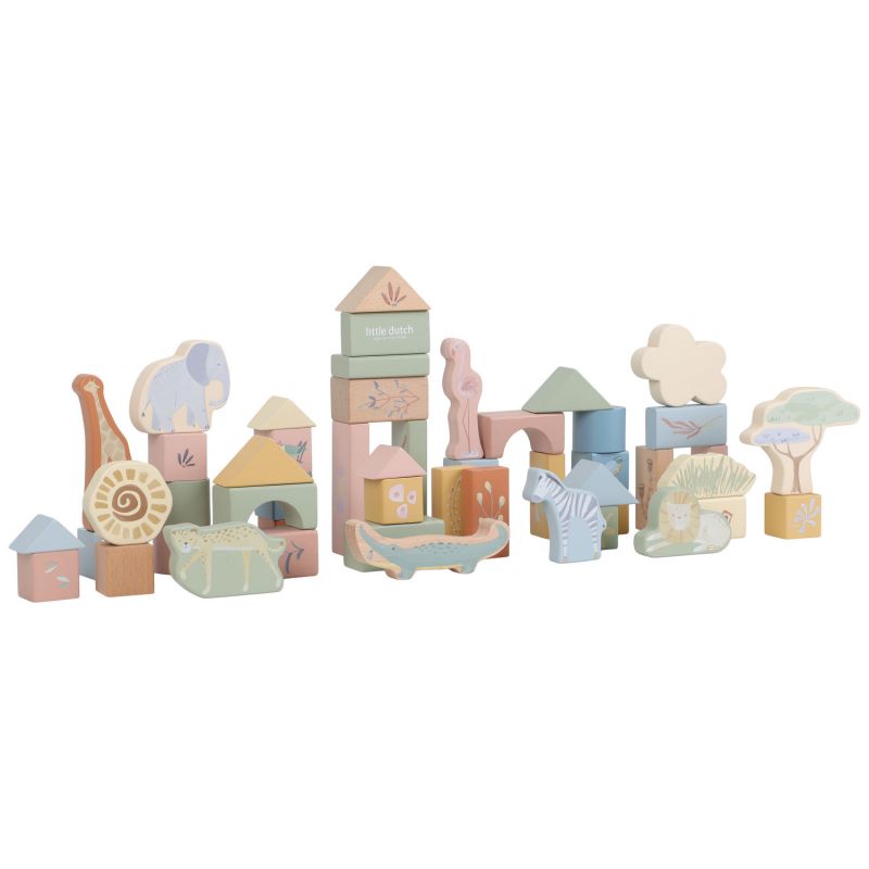 Blocs de construction en bois Safari Friends Little Dutch Produit 3