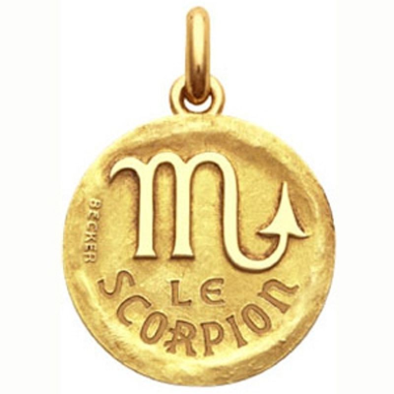 Médaille symbole Scorpion (or jaune 750°) Becker