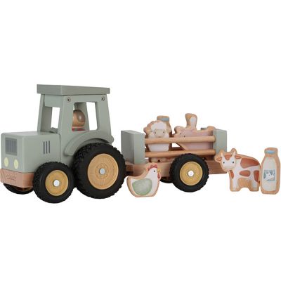 Tracteur avec remorque en bois Little Farm  par Little Dutch
