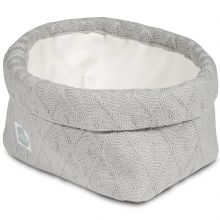 Panier de toilette Diamond knit gris (13 x 20 cm)  par Jollein