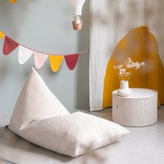 Grand pouf Marshmallow velours côtelé