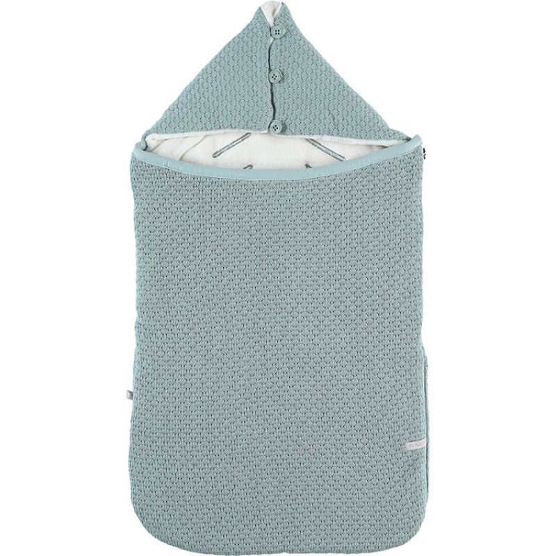 Nid d'ange passe-sangle aqua Tricoloudoux (75 x 40 cm) Noukie's