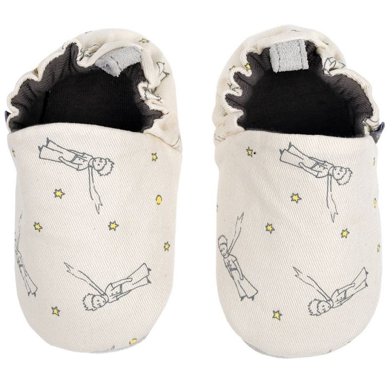 Chaussons en coton et cuir Le Petit Prince (3-6 mois) Petit Jour Paris