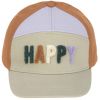 Casquette visière courbée Happy kaki clair/caramel (2-6 ans)  par Lässig 