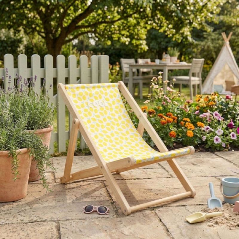 Chilienne transat enfant Citron Pop Sauthon Ambiance 2